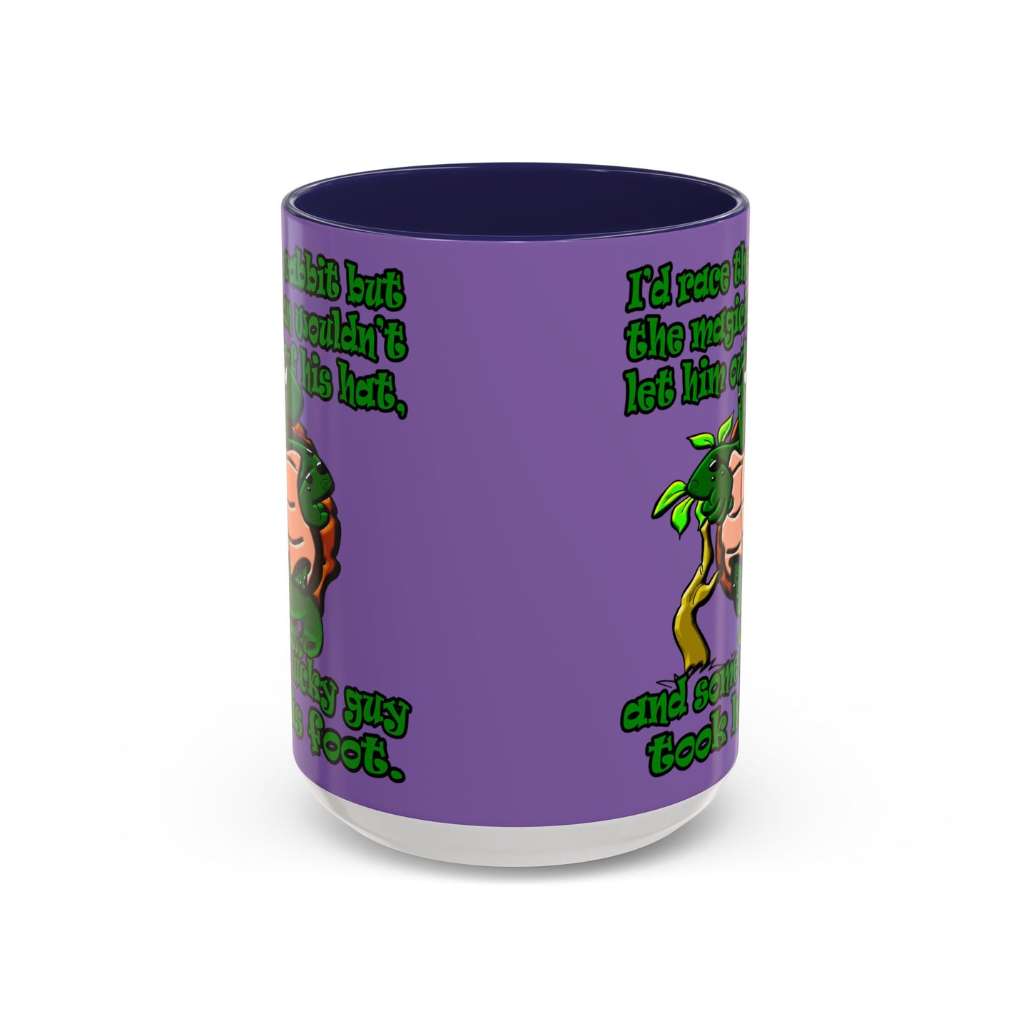 turtle race - Accent Mug (light purple)