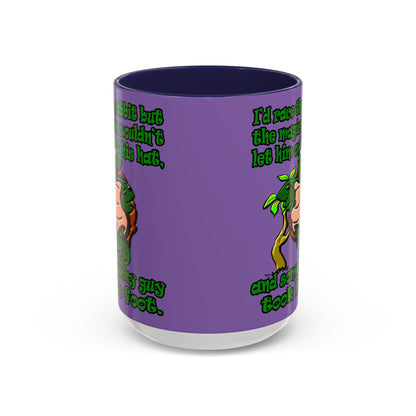 turtle race - Accent Mug (light purple)
