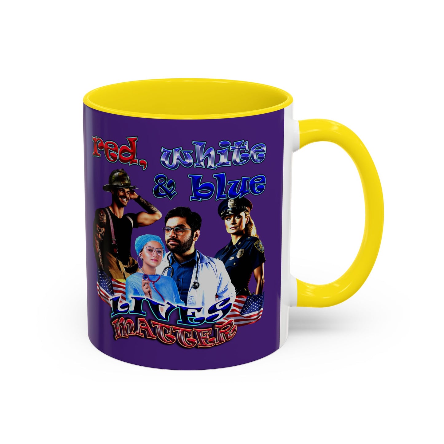 rw&b lives matter - Accent Mug (purple)