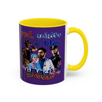 rw&b lives matter - Accent Mug (purple)