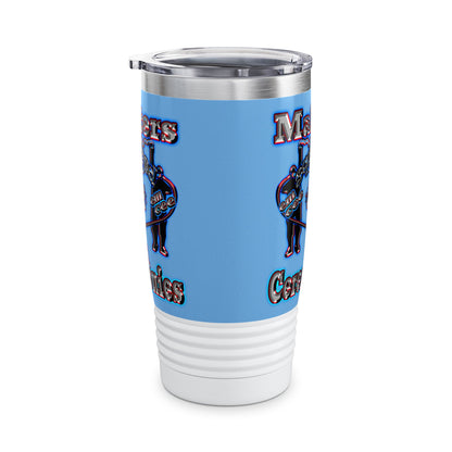 em cee squared - Ringneck Tumbler, 20oz (light blue)