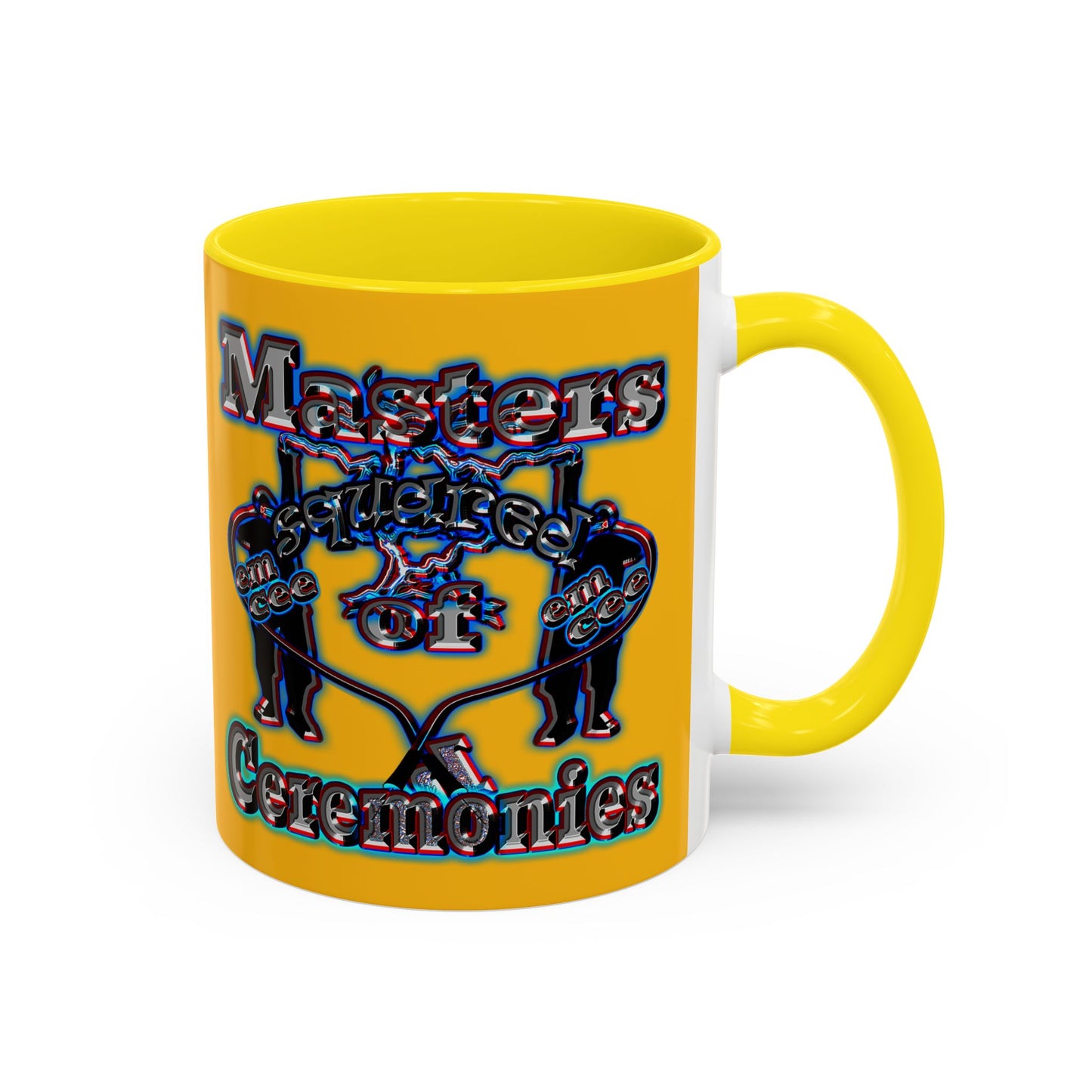 em cee squared - Accent Mug (yellow)