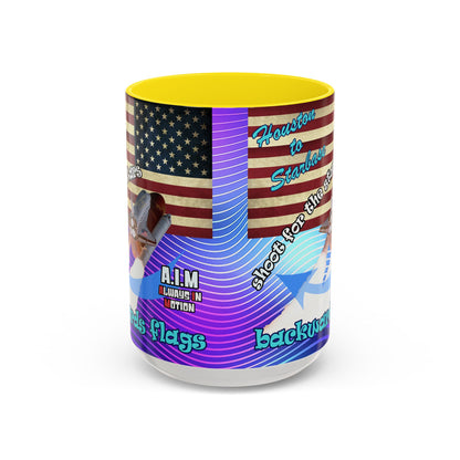 shoot for the stars - Accent Mug (purple wave)