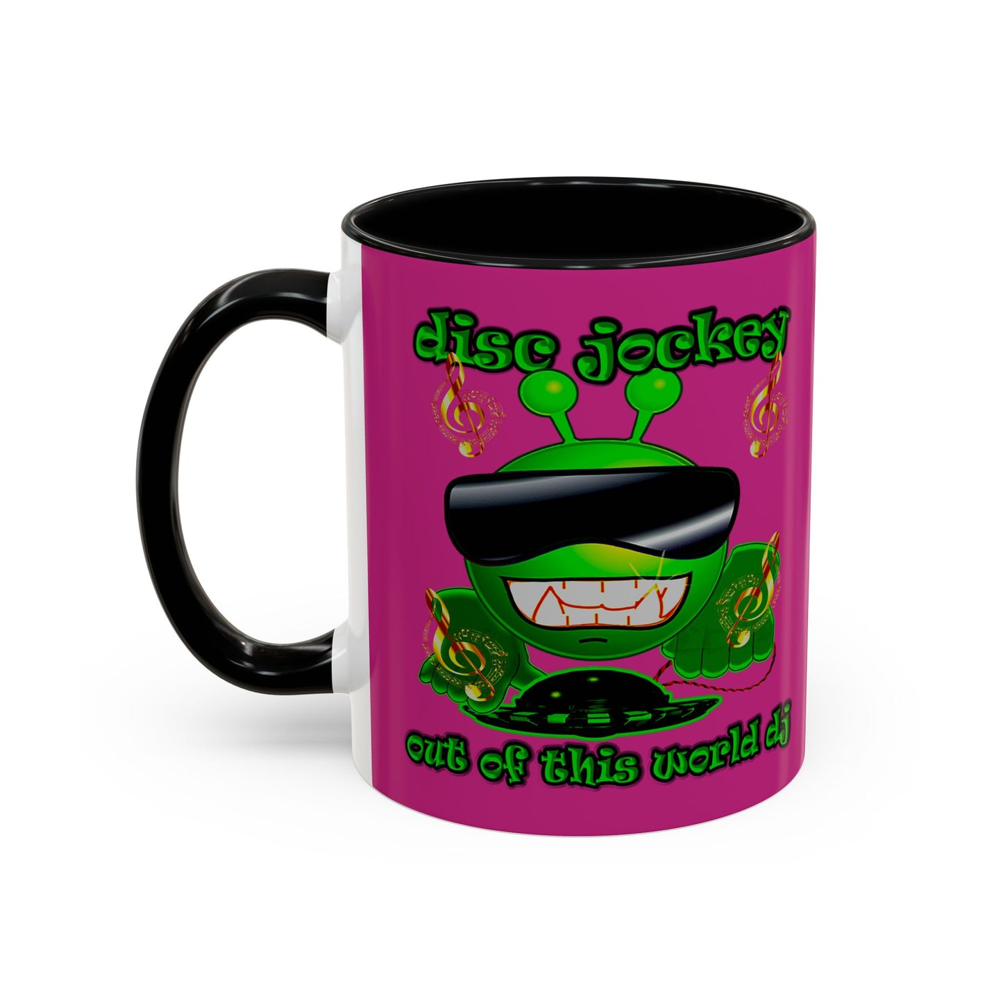 disc jockey - Accent Mug (pink)