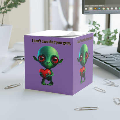 I don't care that your grey - note cube (light purple)