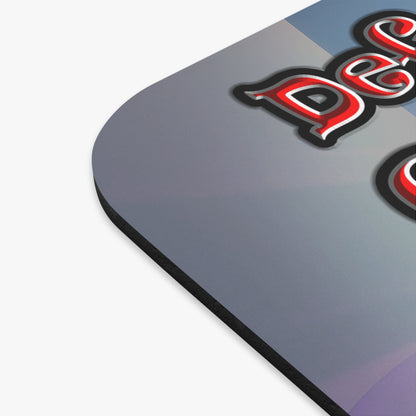 defy conquer reach - Mouse Pad (Rectangle) (grey-pink wave)