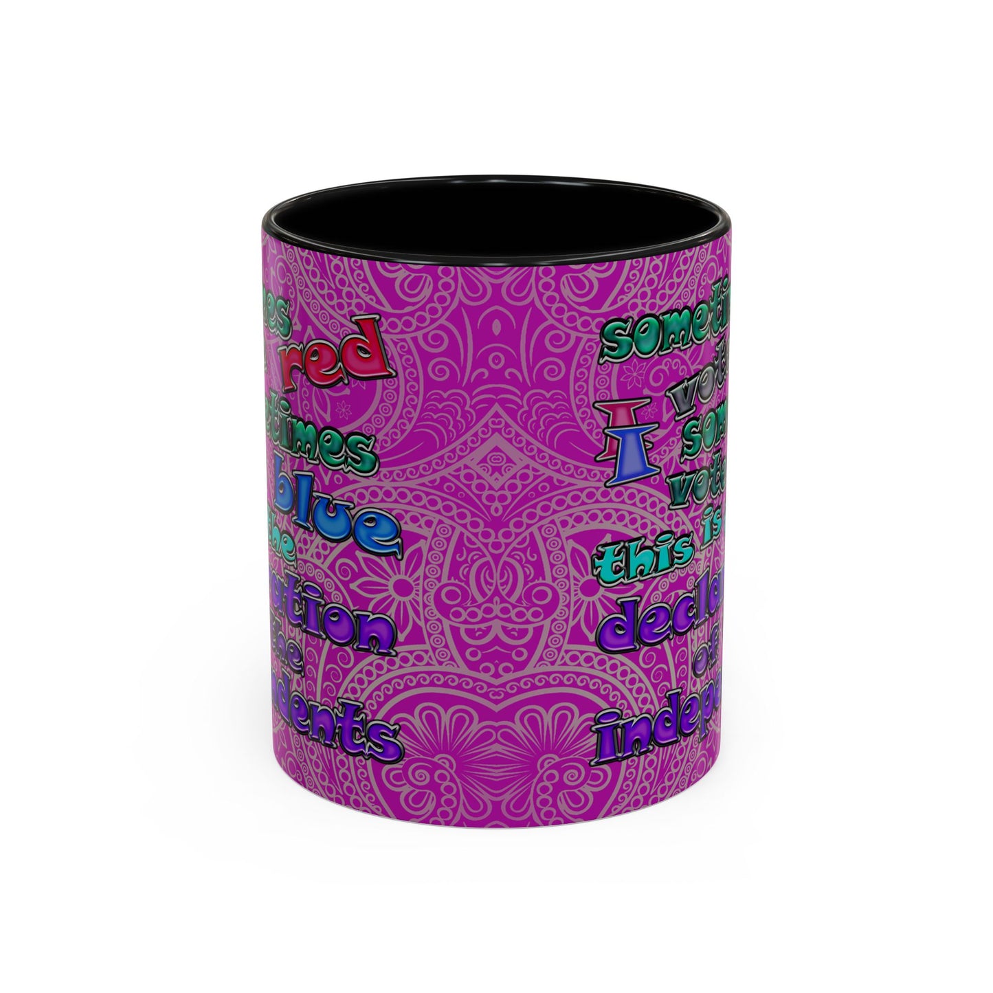 declaration of the independents - Accent Mug (pink swirl)