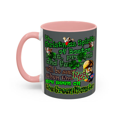 christmas spirits of boston - Accent Mug (dark grey)