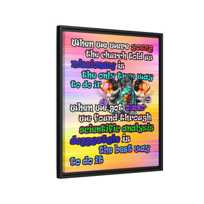 doggystyle - framed canvas art (color blur)