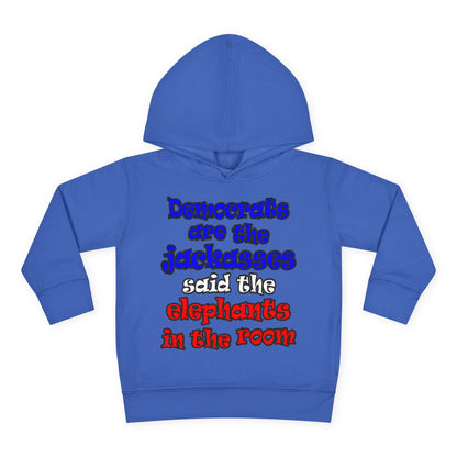 donkeys and elephants - Toddler Pullover Fleece Hoodie