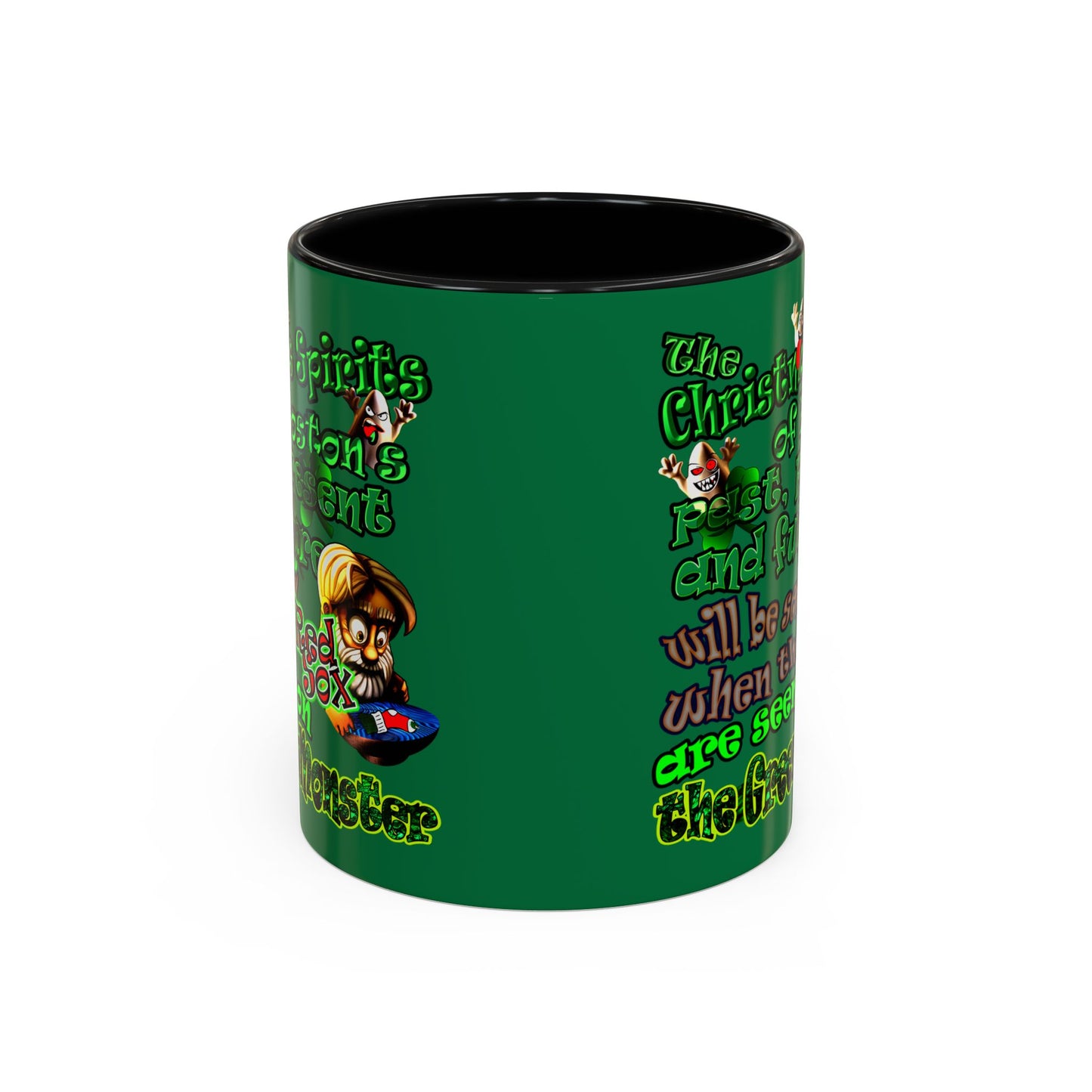 christmas spirits of boston - Accent Mug (dark green)