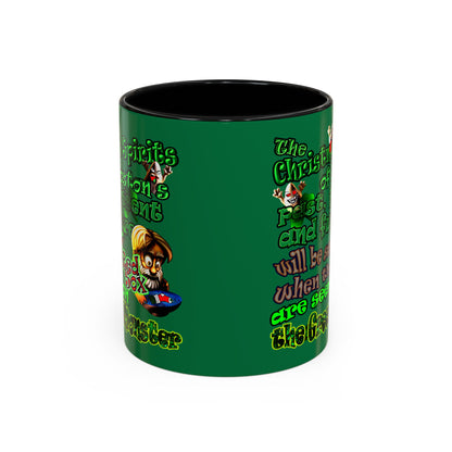 christmas spirits of boston - Accent Mug (dark green)