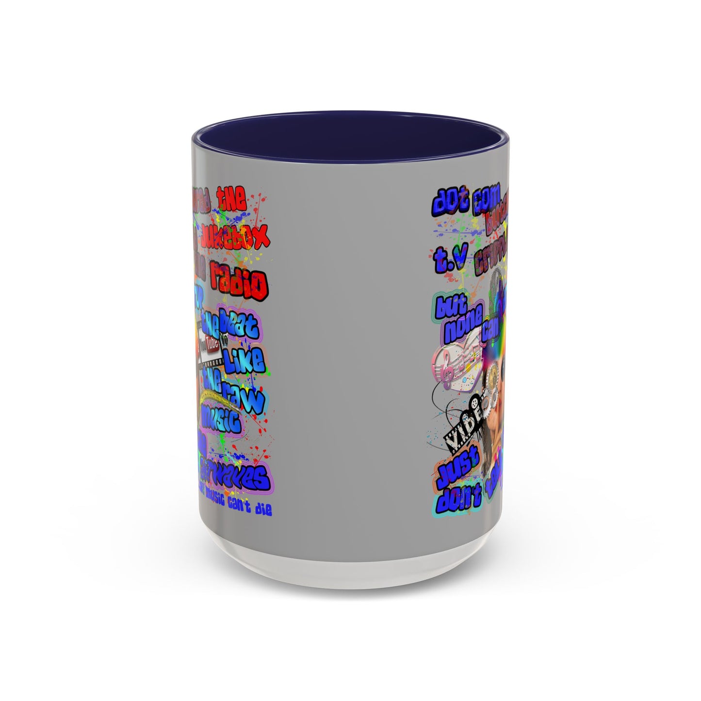 drop the beat - Accent Mug (light grey)