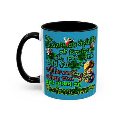 christmas spirits of boston - Accent Mug (turquoise)