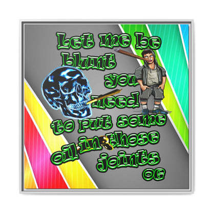 og - framed canvas art (rainbow split)