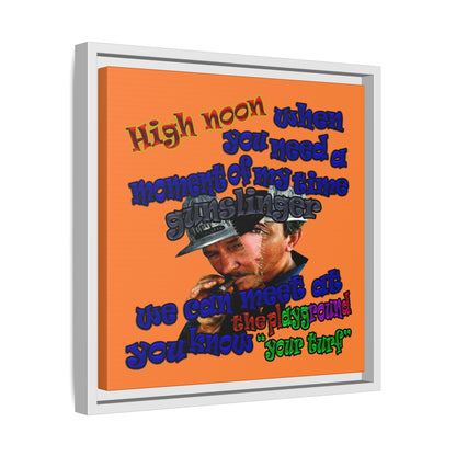 high noon - framed canvas art (crusta)