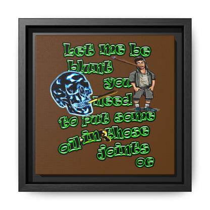 og - framed canvas art (brown)