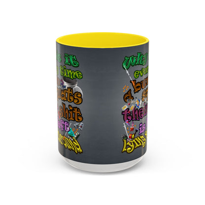 the bum's shit - Accent Mug (grey-light grey)