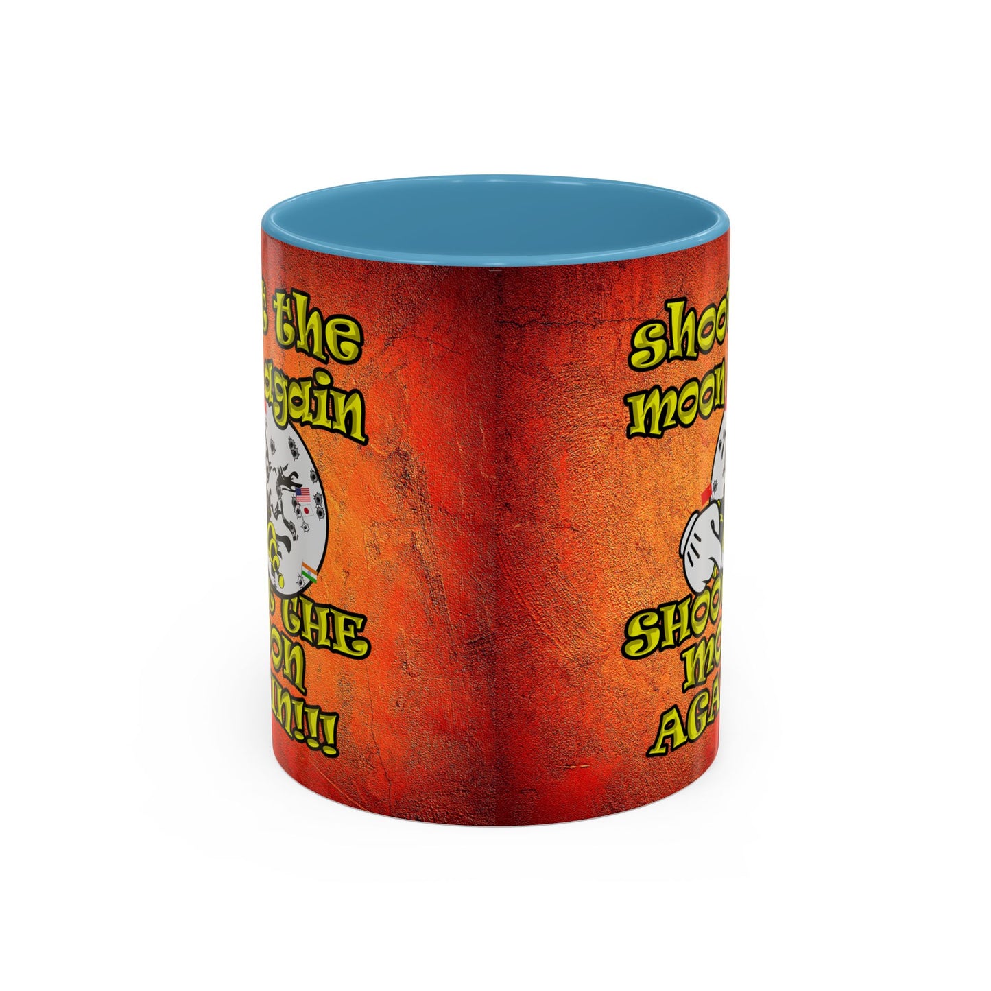 shoot the moon again - Accent Mug (burnt orange)