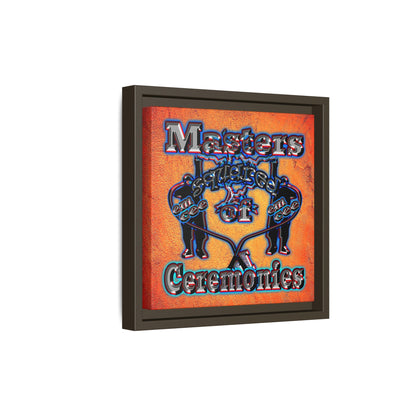 em cee squared - framed canvas art (burnt orange)