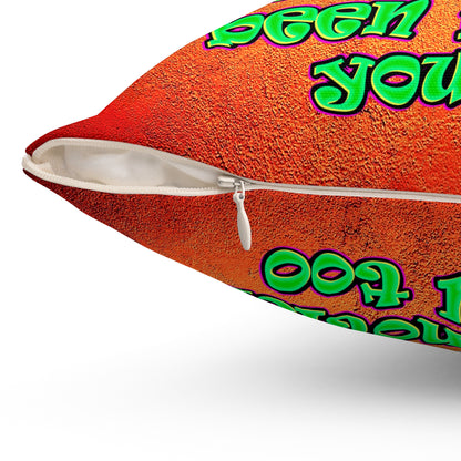 noticed you noticing - Spun Polyester Square Pillow - (burnt orange)