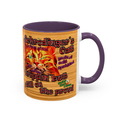 schrodinger's cat - Accent Mug (butterscotch wood finish)