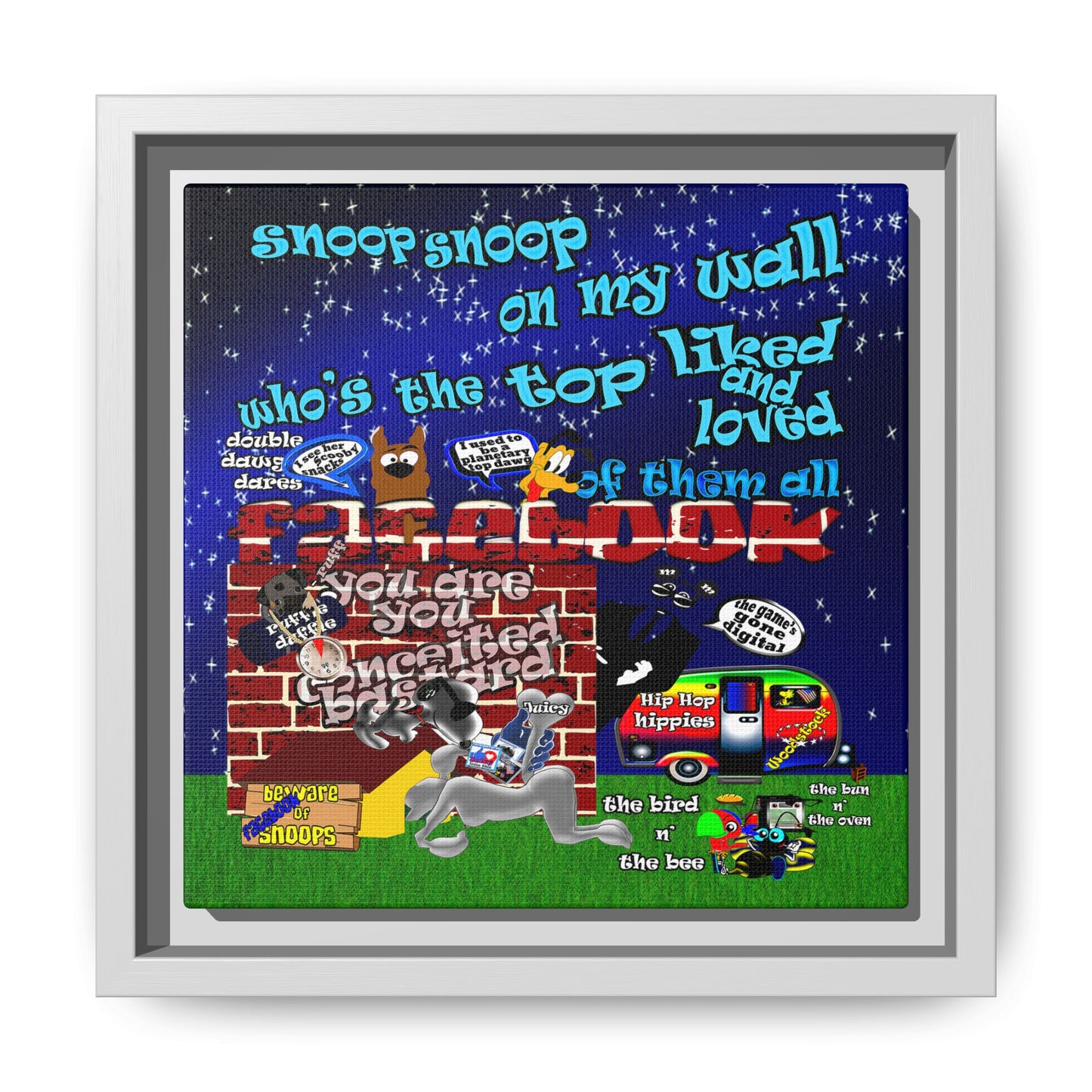 snoops - framed canvas art