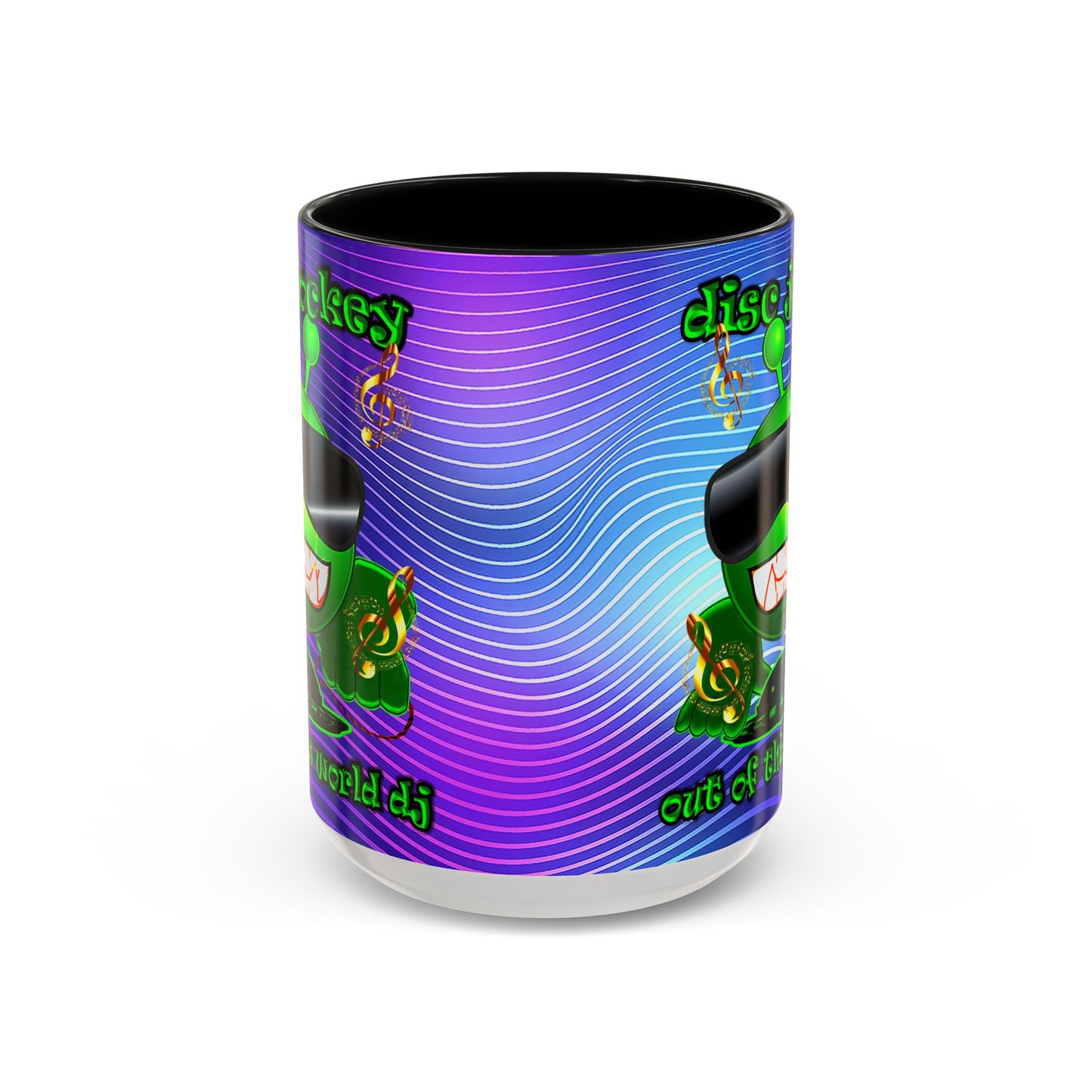 disc jockey - Accent Mug (purple wave)