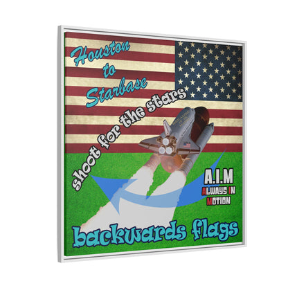 shoot for the stars - framed canvas art (green turf)