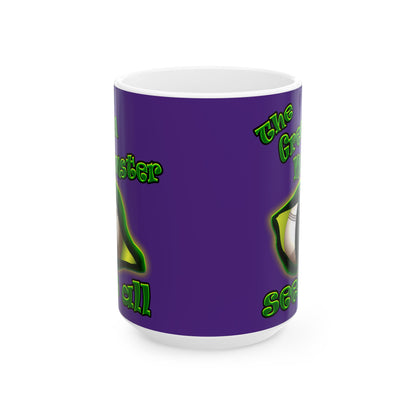 green monster - White Mug (purple)