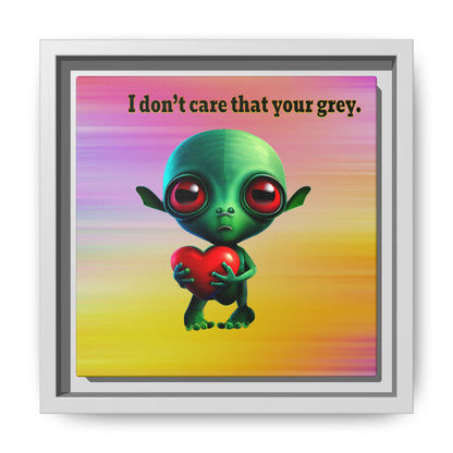 I don't care that your grey - framed canvas art (color blur)
