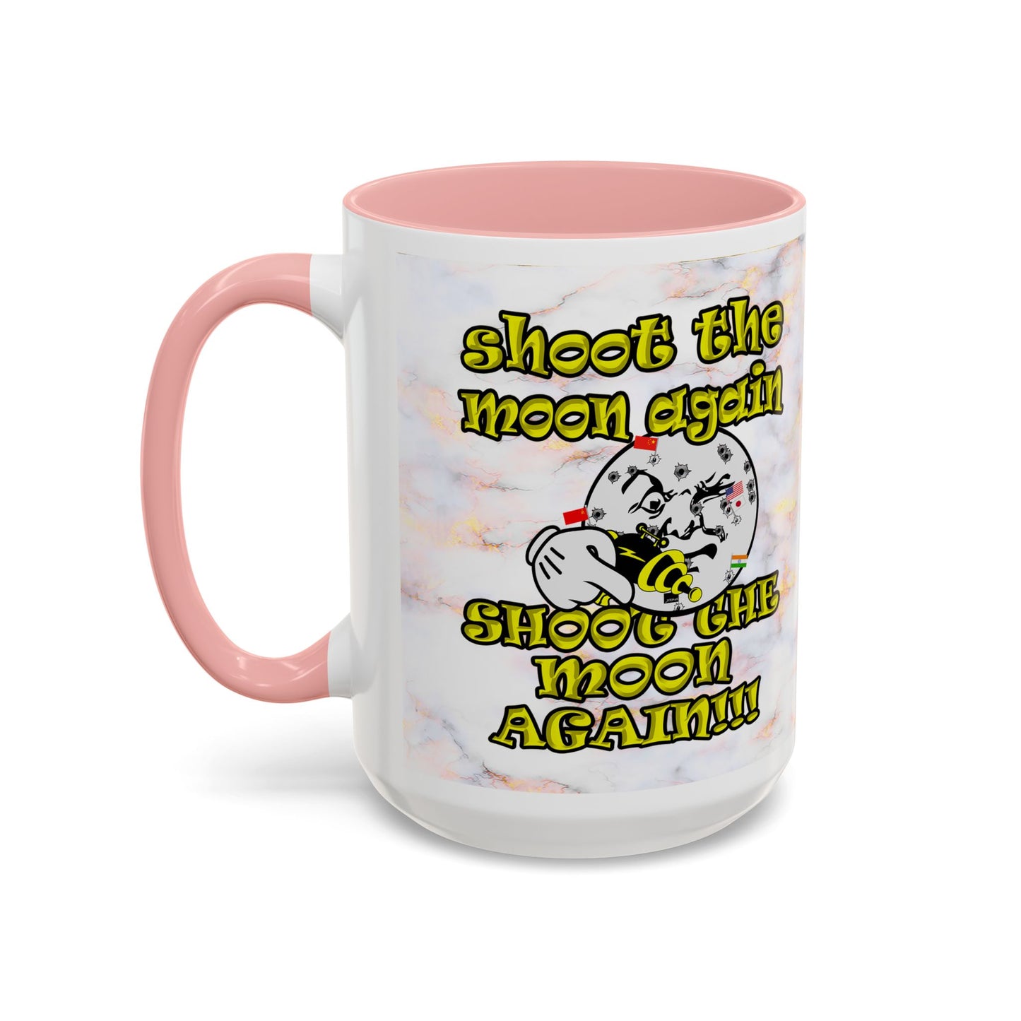 shoot the moon again - Accent Mug (white marble)
