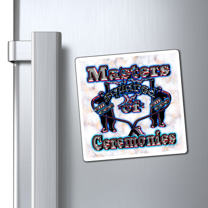 em cee squared - Magnets - (white marble)