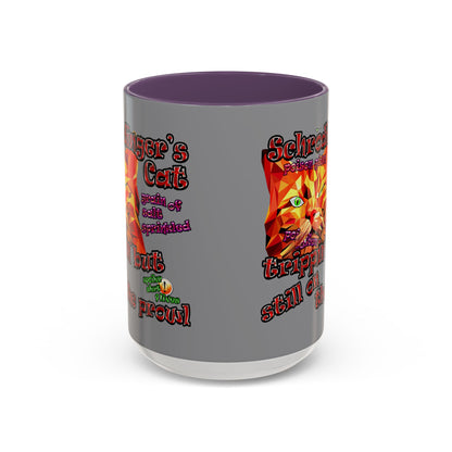 schrodinger's cat - Accent Mug (grey)