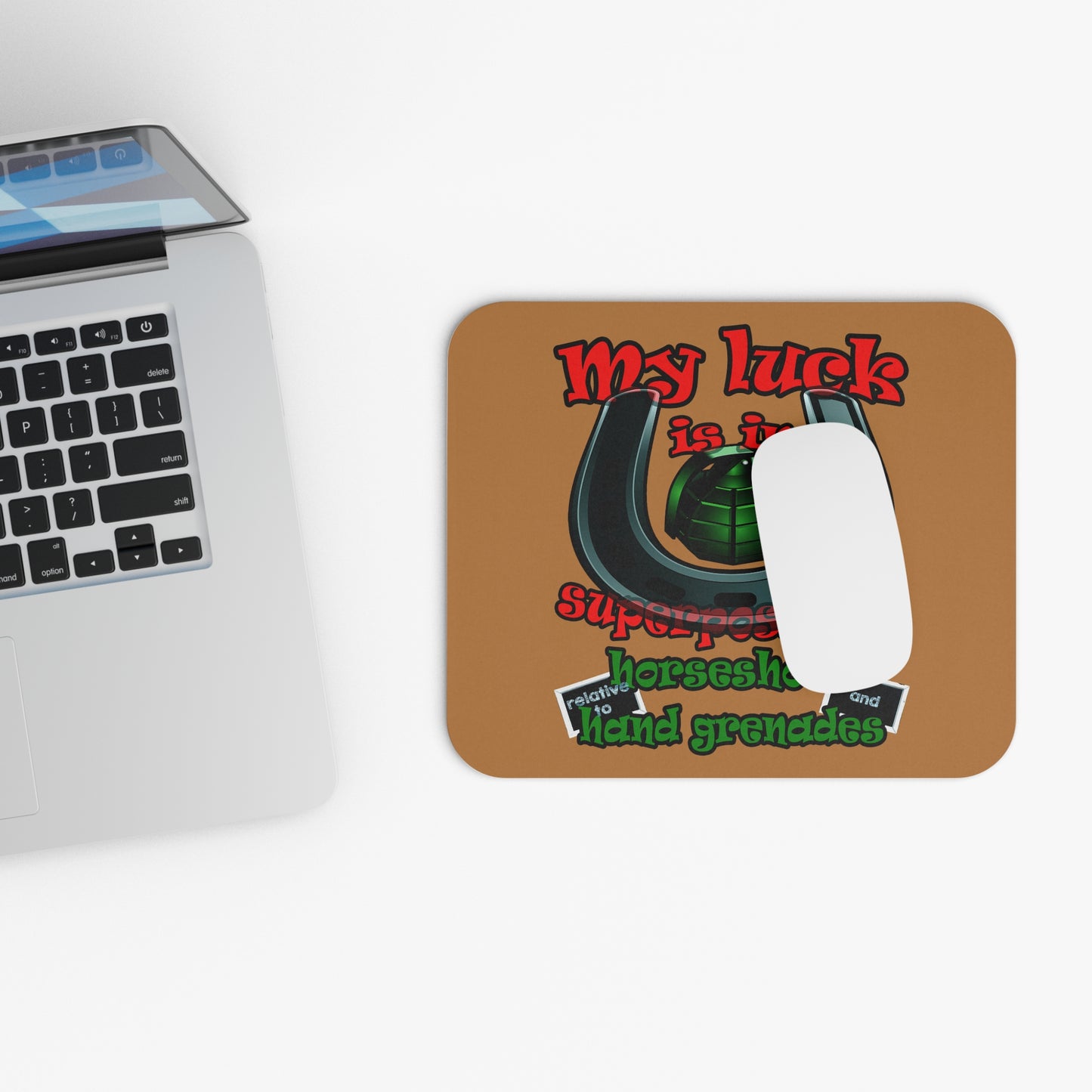 my luck - Mouse Pad (Rectangle) (light brown)