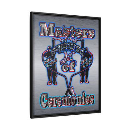 em cee squared - framed canvas art (brushed nickel)