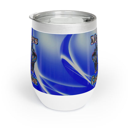 em cee squared - Chill Wine Tumbler (blue-white wave)