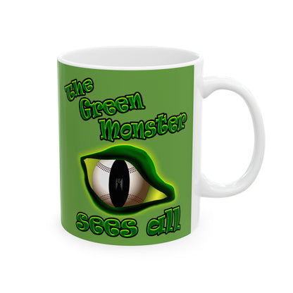 green monster - White Mug (green)