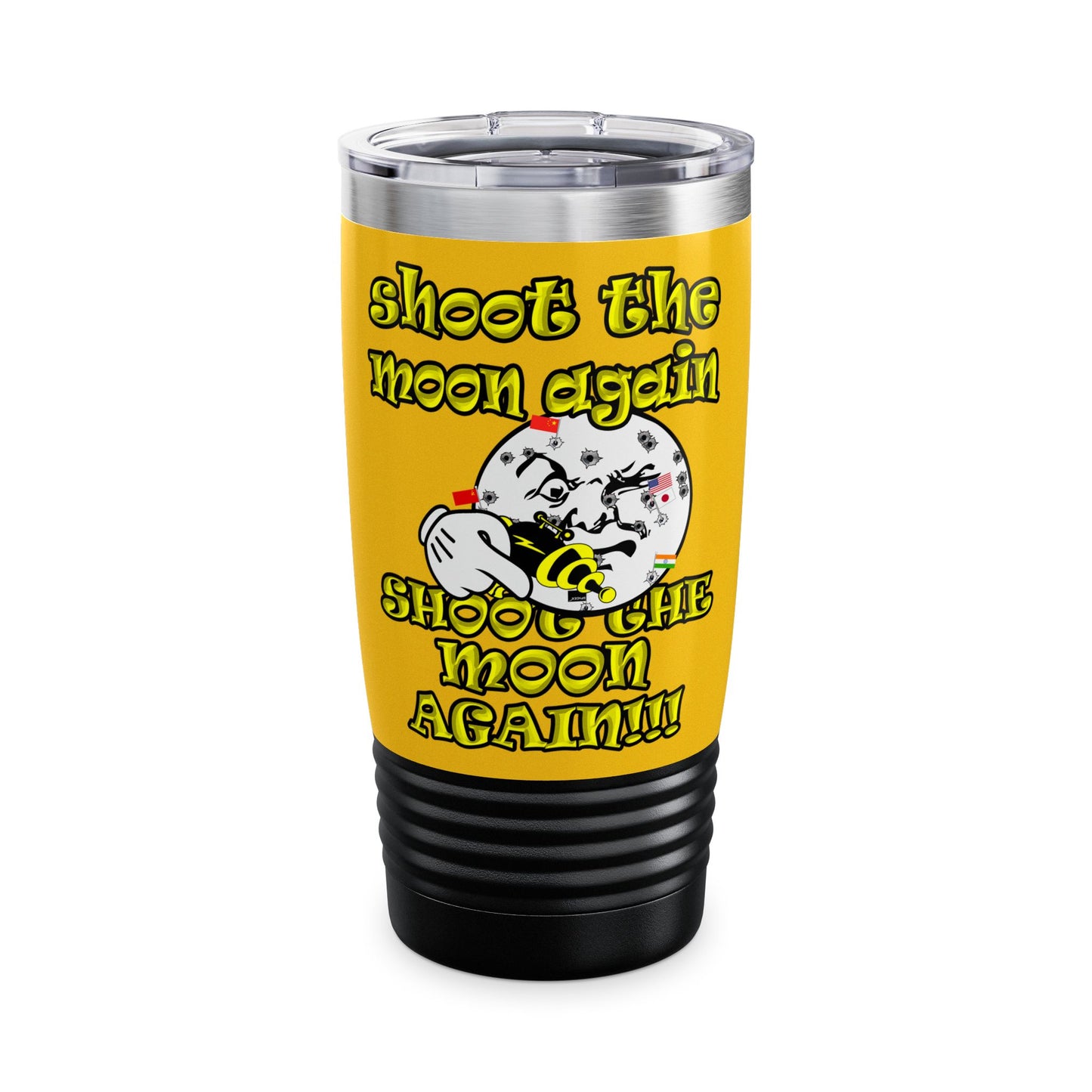 shoot the moon again - Ringneck Tumbler, 20oz (yellow)