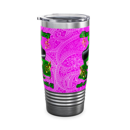 disc jockey - Ringneck Tumbler, 20oz (pink swirl)