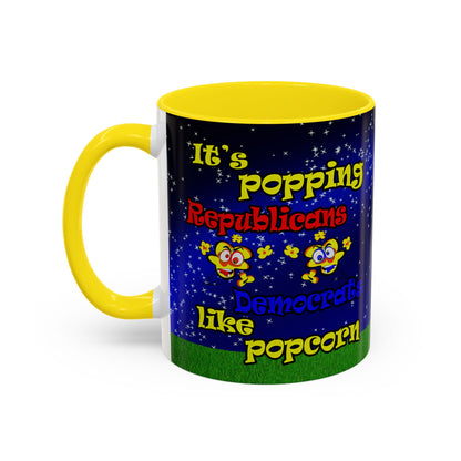 popping like popcorn - Accent Mug ('snoops' background)