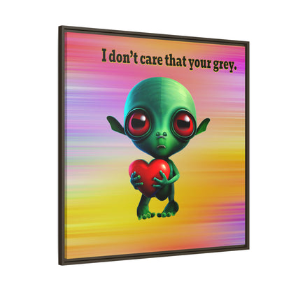 I don't care that your grey - framed canvas art (color blur)