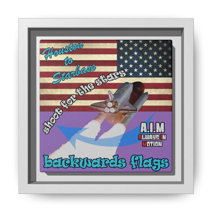 shoot for the stars - framed canvas art (light purple)