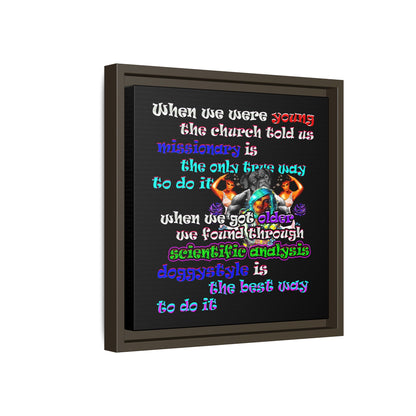doggystyle - framed canvas art (black)