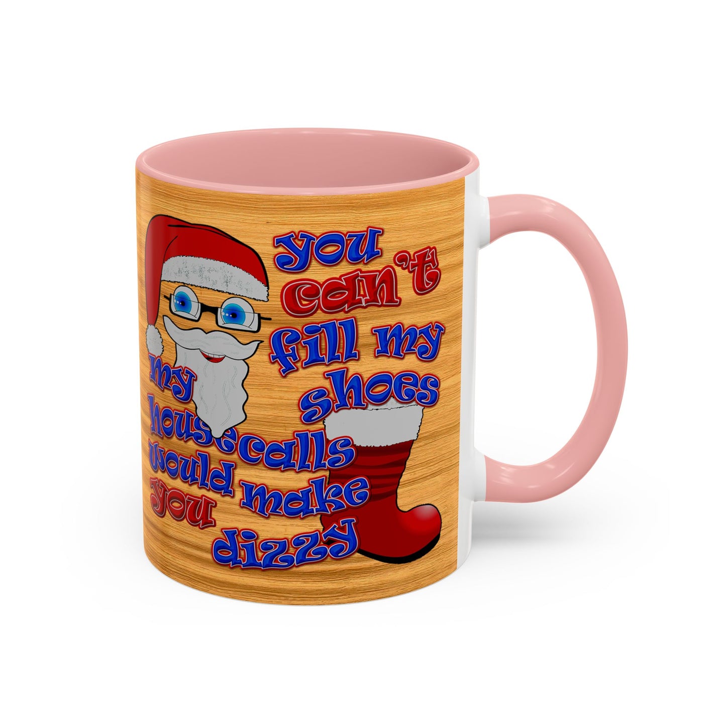 santa's shoes - Accent Mug (butterscotch wood finish)