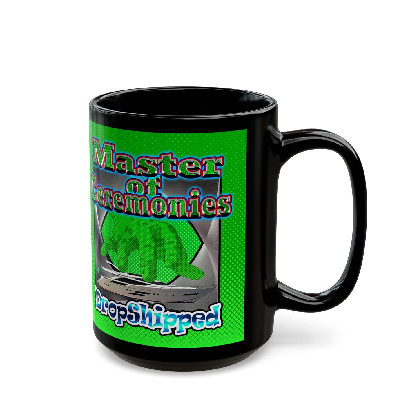 logo - Black Mug (logo green)