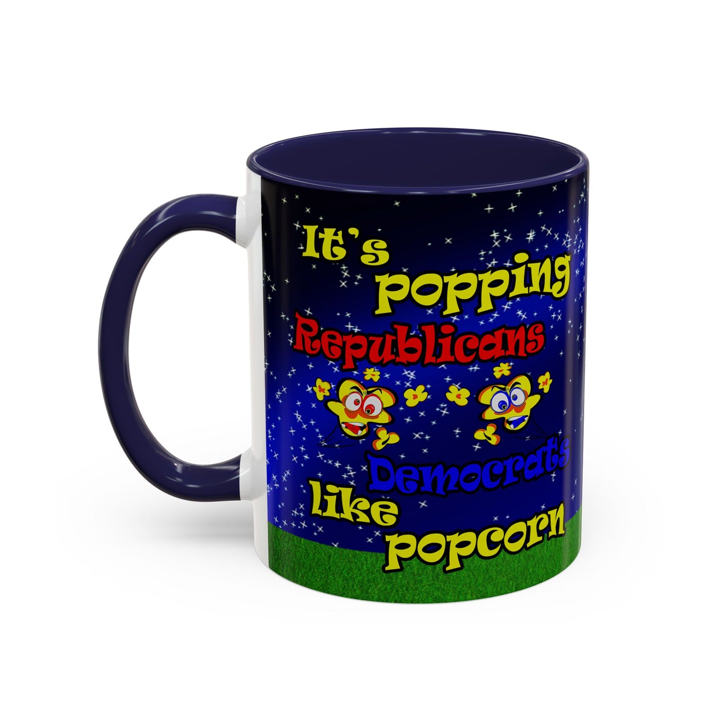 popping like popcorn - Accent Mug ('snoops' background)