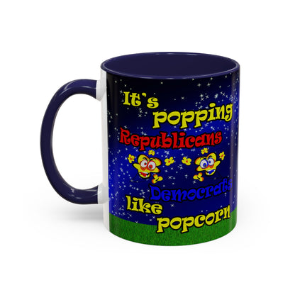popping like popcorn - Accent Mug ('snoops' background)