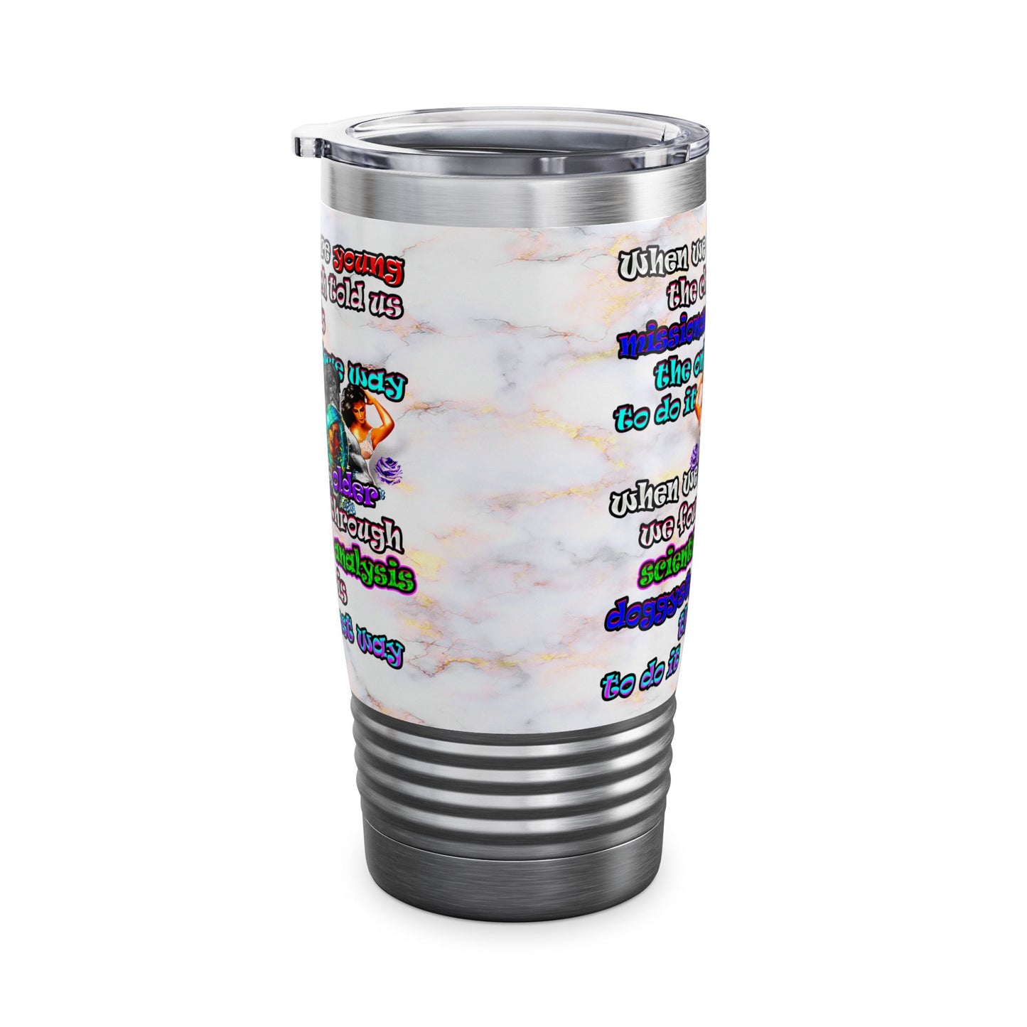 doggystyle - Ringneck Tumbler, 20oz (white marble)