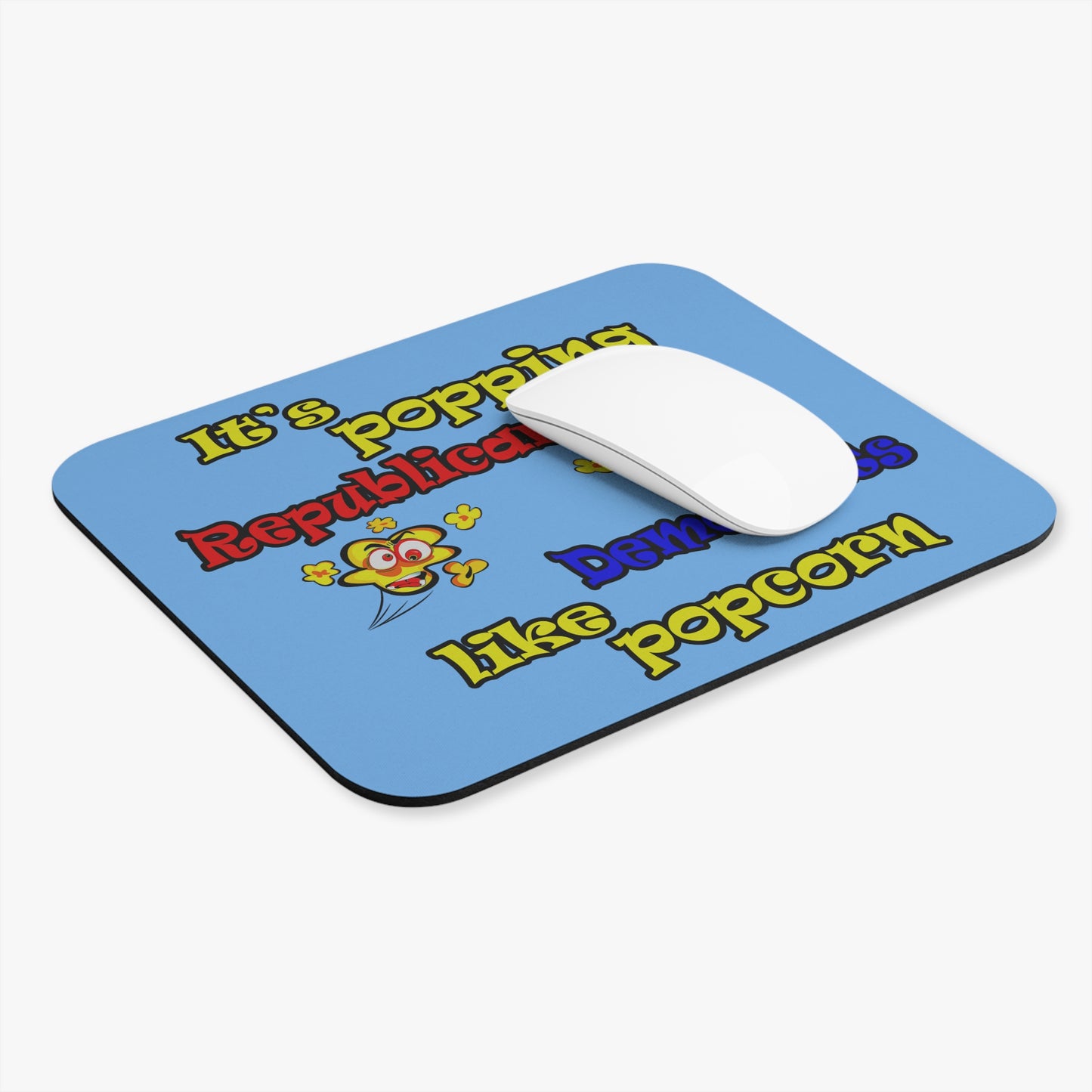 popping like popcorn - Mouse Pad (Rectangle) (light blue)